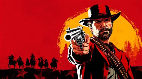 Artwork Video Games Red Dead Redemption 2 Cowboy Hats Revolver 4k