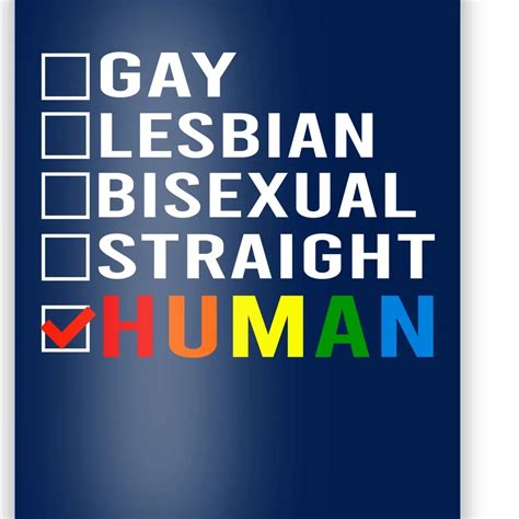 human lgbt rainbow flag gay pride month poster teeshirtpalace