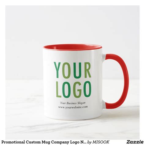 Promotional Custom Mug Company Logo No Minimum Zazzle Mugs Custom