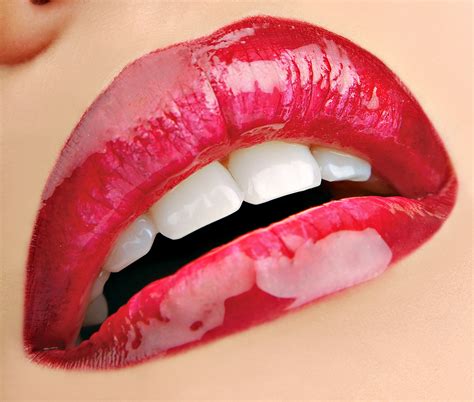 Wallpaper Face Women Red Makeup Closeup Lipstick Fashion Teeth Mouth Nose Pink