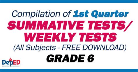 Grade Nd Quarter Summative Tests All Subjects With Tos Deped Click Vrogue