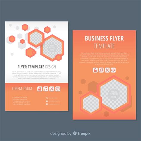 Free Vector Modern Business Flyer Template With Abstract Design