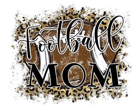 Cheetah Print Football Mom Transparent PNG For Instant Download Football Shirt Design For Moms