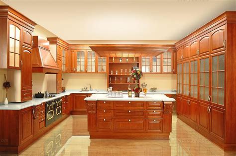 American Villa Teak Wood Kitchen Cabinet China Antique Kitchen