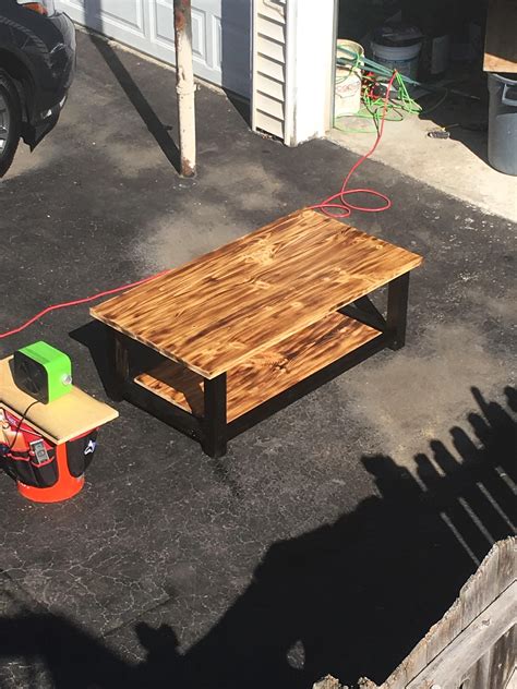 Finished Burnt Wood Pine Coffee Table From A Distance Ifttt