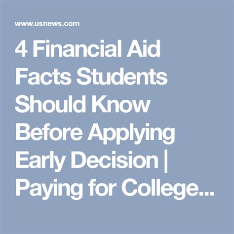 4 Financial Aid Facts Students Should Know Before Applying Early