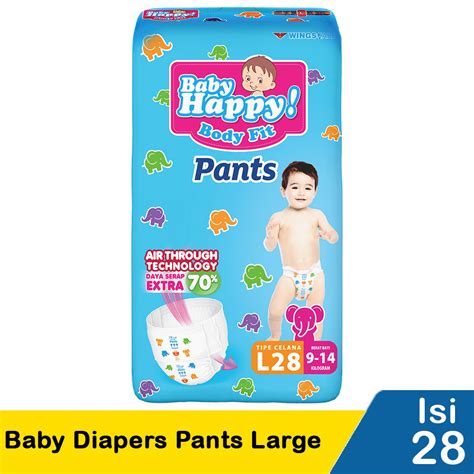 Baby Happy Baby Diapers Pants 28s Large Klik Indomaret