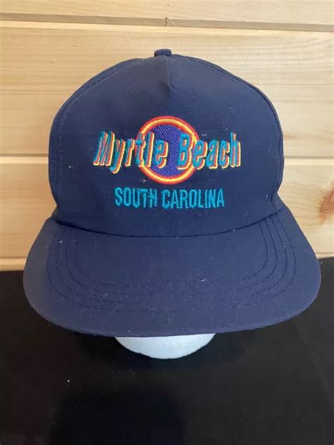 Vintage Myrtle Beach South Carolina Snapback Hat Baseball Cap Souvenir