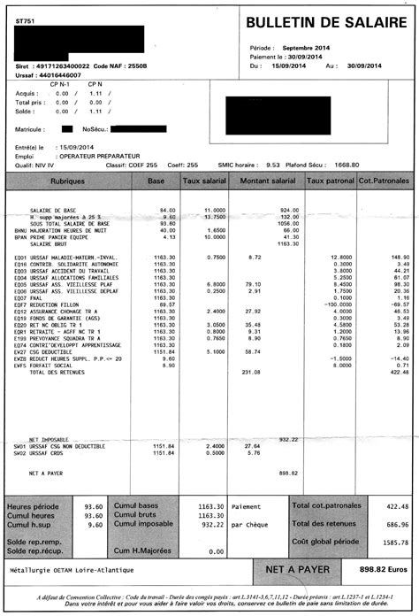 Bulletin De Salaire Salari S