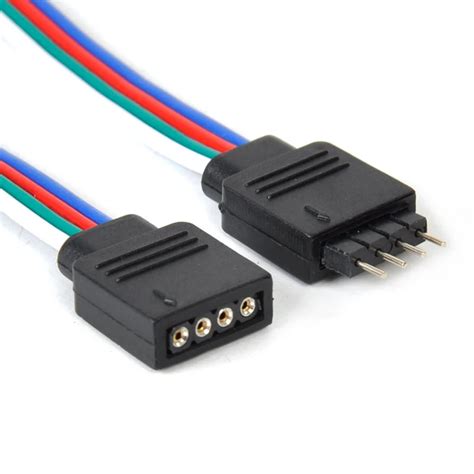 5102050100 Pcslot 4 Pin Male Female Plug Rgb Connector Cable