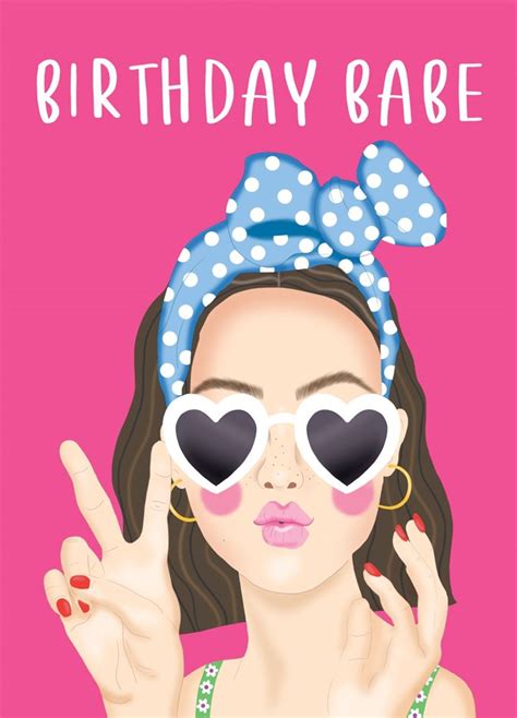 Birthday Babe Birthday Card Scribbler