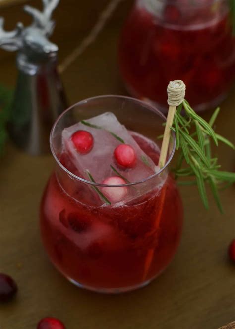 Cranberry Gin Cocktail With Rosemary Simple Syrup Boxwood Ave