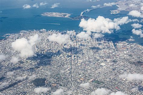 Aerial View Of San Francisco Bay Area California Free Stock Photo