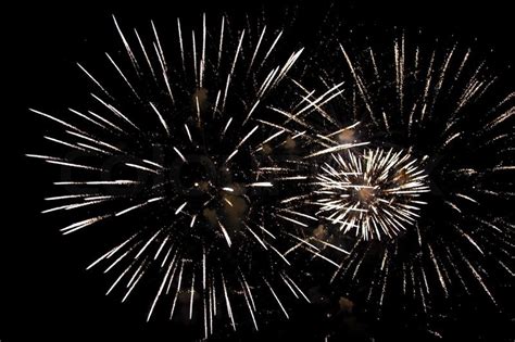 Fireworks On A Dark Night Sky Stock Photo Colourbox