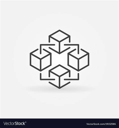 However, bitcoin is only one of the blockchain implementations. Blockchain technology icon block chain Royalty Free Vector