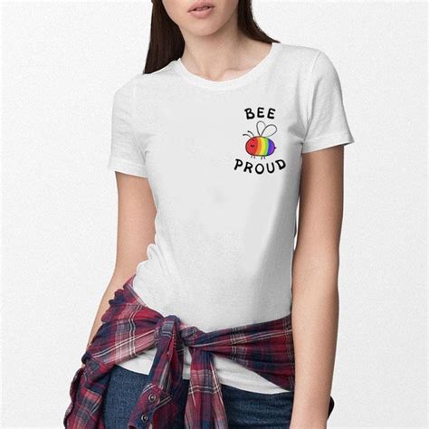 Bee Proud Pocket Rainbow World Pride Lgbt Shirt Hoodie Sweater