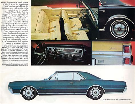 1967 Oldsmobile Cutlass Supreme Sports Coupe Brochure Oldsmobile Delta