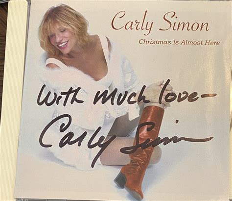 Carly Simon Signed Autographed Cd Christmas Is Almost Here Ebay