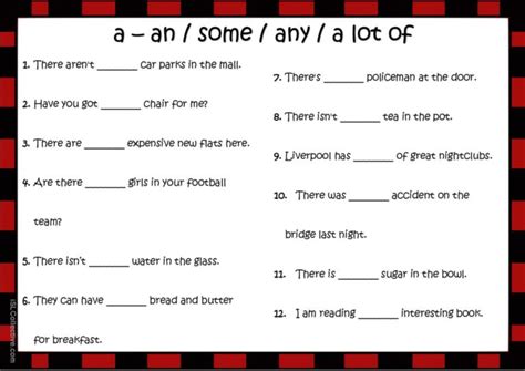Aan Some Any A Lot Of English Esl Worksheets Pdf And Doc