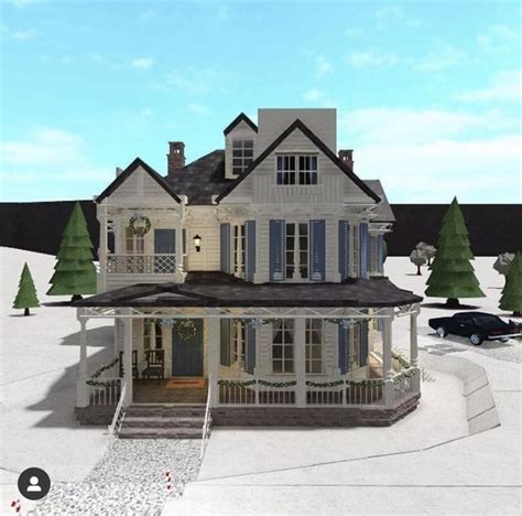 Cute Winter Cottage House From Bloxburgplotss On Insta Unique House