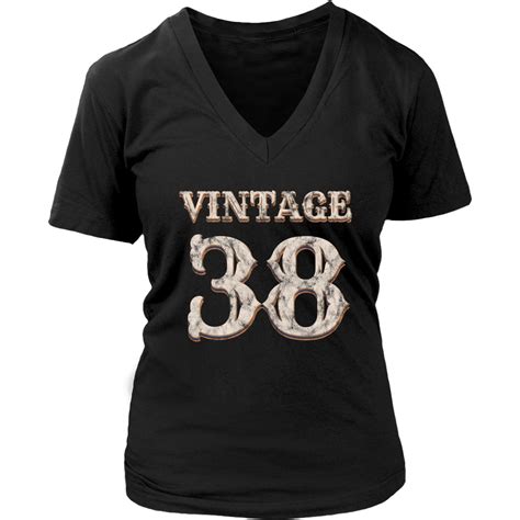 women s vintage 38 v neck tshirt 80th birthday t for 80 year old