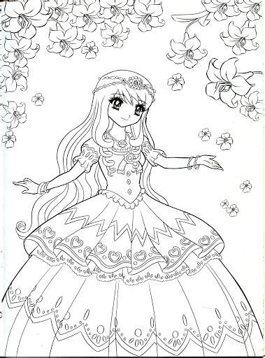 Cute Anime Princess Pages Coloring Pages