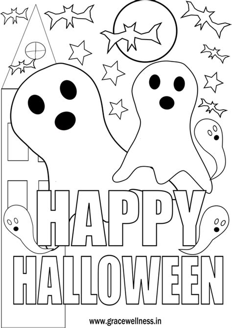 Happy Halloween Coloring Page For Kids Free Pdf Instant Download