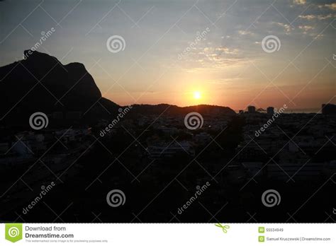Sunrise In Rio De Janeiro From Barra Stock Image Image Of Beautiful