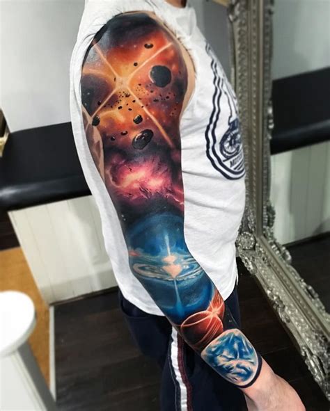 Space Sleeve Best Sleeve Tattoos Space Tattoo Sleeve Full Sleeve