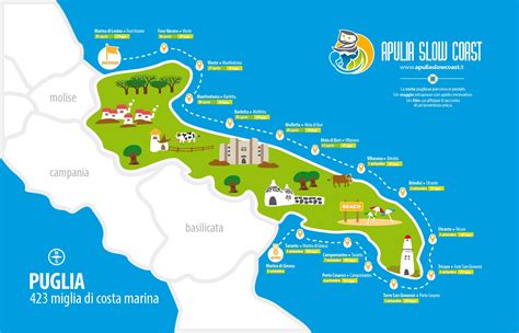 Salento, voglia di una regione autonoma | l'indipendenza nuova. Cartina Gargano Puglia | Itinerario del viaggio di Apulia ...