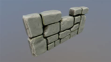 Stylized Stone Wall 01 Pbr 3d Model By Gamepoly Triix3d 2d8b08a