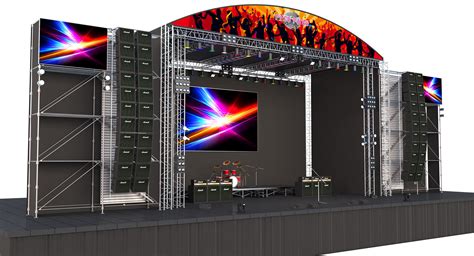 Band Live Stage 3d Model 159 Fbx Obj Max Free3d