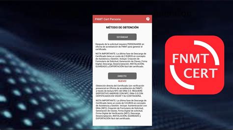 Manual Cert Digital App Tu Certificado Fnmt Con Dnie Desde El Móvil