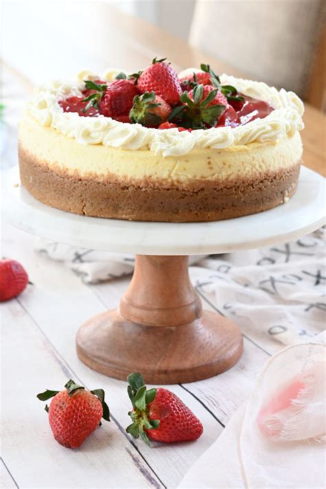 new york style strawberry cheesecake wishes and dishes