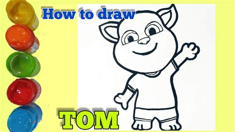 How To Draw Talking Tom Easy Talking Tom And Friends Zjane Fun Art