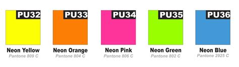 Pantone Colors Neon Orange