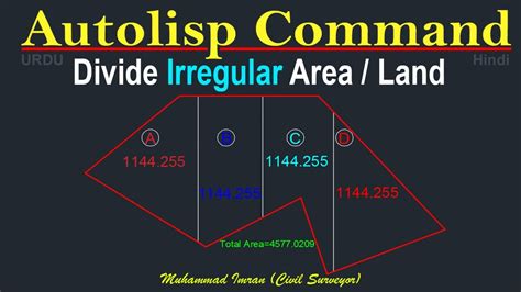 How To Divide Irregular Area Land In Different Parts Autolisp Command