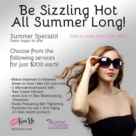 Weve Got Hot Specials For Summertime Dont Miss Out On The Savings At Kiss Me See Every Spa