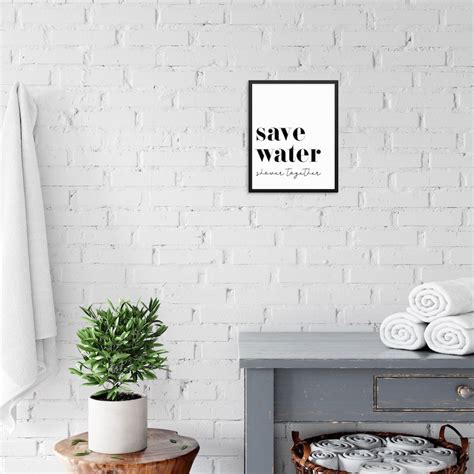 Save Water Shower Together Naughty Bathroom Art Print Sign Etsy