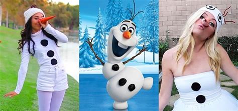 Diy Olaf Costumes Low Cost Halloween Looks For Frozens