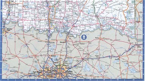 Map Of Oklahoma Eastern Free Highway Road Map Ok With