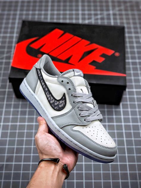 Dior X Air Jordan 1 Low Wolf Greysail Photon Dust White For Sale