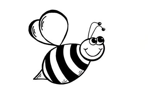 Drawing Lesson How To Draw A Bumble Bee Youtube Bee Drawing Black
