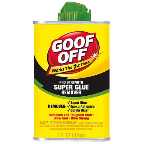 Goof Off 4 Oz Super Glue Remover Fg677 The Home Depot