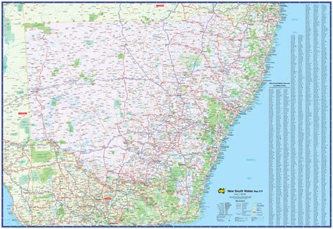 New South Wales Wall Map Wall Map Of Nsw