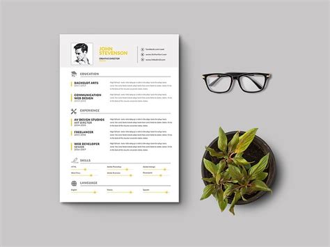 Free Corporate Resume Template By Julian Ma On Dribbble