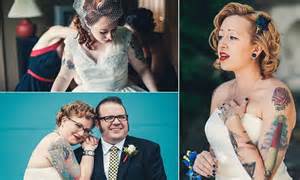Brides Embrace Their Tattoos For Badass Wedding Photos Daily Mail