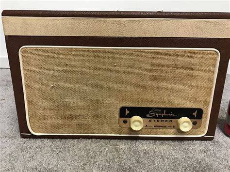 Working Symphonic Portable Record Player Model 1717 Vintage Tube Amplifier