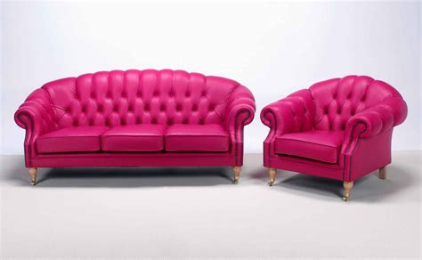 Pink Leather Sofa Bright Pink Sofa Bed With Images Pink Leather