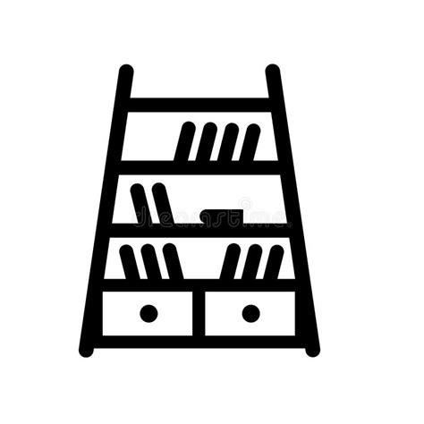 Bookshelf Icon Trendy Bookshelf Logo Concept On White Background From